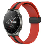 Cinturino in silicone con chiusura magnetica pieghevole da 22 mm, For Huawei Watch 3 Pro, For Huawei GT2 Pro