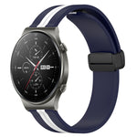 Cinturino in silicone con chiusura magnetica pieghevole da 22 mm, For Huawei Watch 3 Pro, For Huawei GT2 Pro