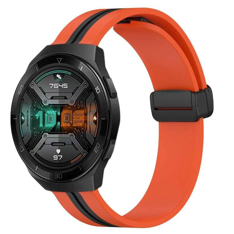 Cinturino in silicone con chiusura magnetica pieghevole da 22 mm, For Huawei Watch GT 2E, For Huawei GT2 46mm