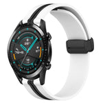 Cinturino in silicone con chiusura magnetica pieghevole da 22 mm, For Huawei Watch GT 2E, For Huawei GT2 46mm