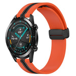 Cinturino in silicone con chiusura magnetica pieghevole da 22 mm, For Huawei Watch GT 2E, For Huawei GT2 46mm