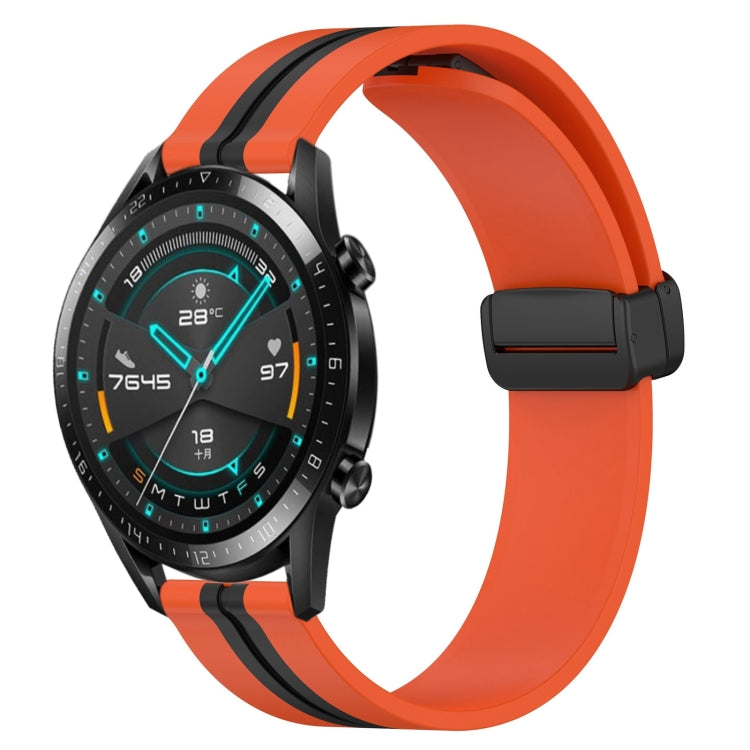 Cinturino in silicone con chiusura magnetica pieghevole da 22 mm, For Huawei Watch GT 2E, For Huawei GT2 46mm
