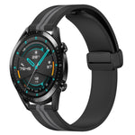 Cinturino in silicone con chiusura magnetica pieghevole da 22 mm, For Huawei Watch GT 2E, For Huawei GT2 46mm