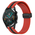 Cinturino in silicone con chiusura magnetica pieghevole da 22 mm, For Huawei Watch GT 2E, For Huawei GT2 46mm