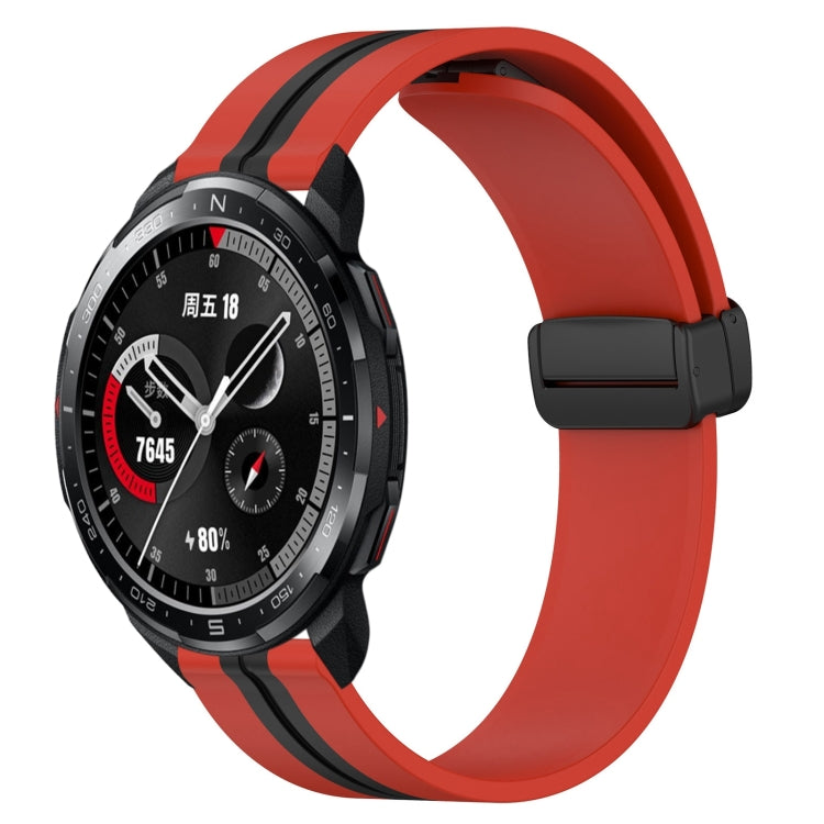 Cinturino in silicone con chiusura magnetica pieghevole da 22 mm, For Honor Watch GS 3, For Honor Watch GS Pro