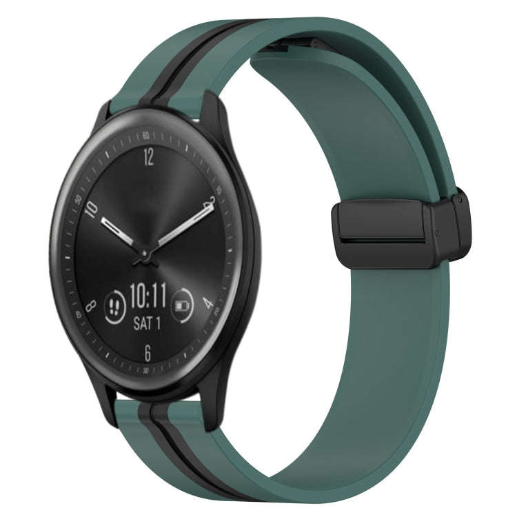 Cinturino in silicone con chiusura magnetica pieghevole da 20 mm, For Garmin Vivomove Sport, For Garmin Venu 2 Plus