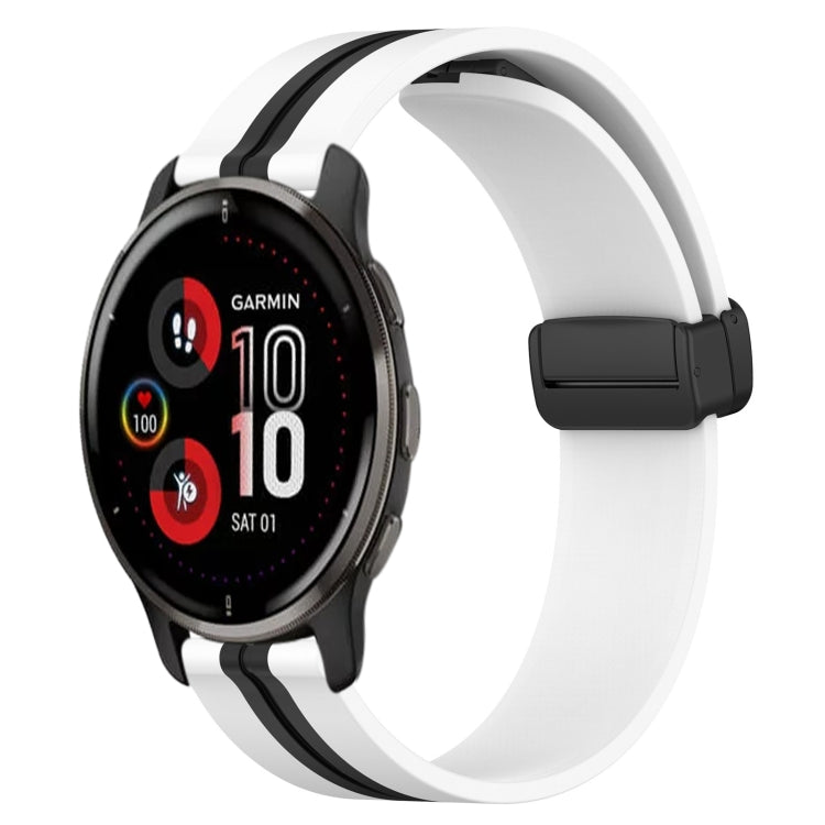 Cinturino in silicone con chiusura magnetica pieghevole da 20 mm, For Garmin Vivomove Sport, For Garmin Venu 2 Plus