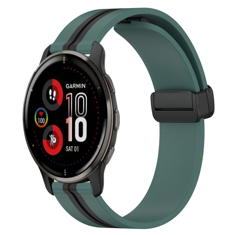 Cinturino in silicone con chiusura magnetica pieghevole da 20 mm, For Garmin Vivomove Sport, For Garmin Venu 2 Plus