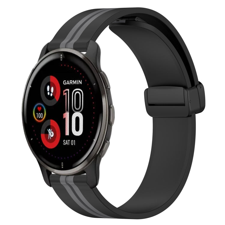 Cinturino in silicone con chiusura magnetica pieghevole da 20 mm, For Garmin Vivomove Sport, For Garmin Venu 2 Plus