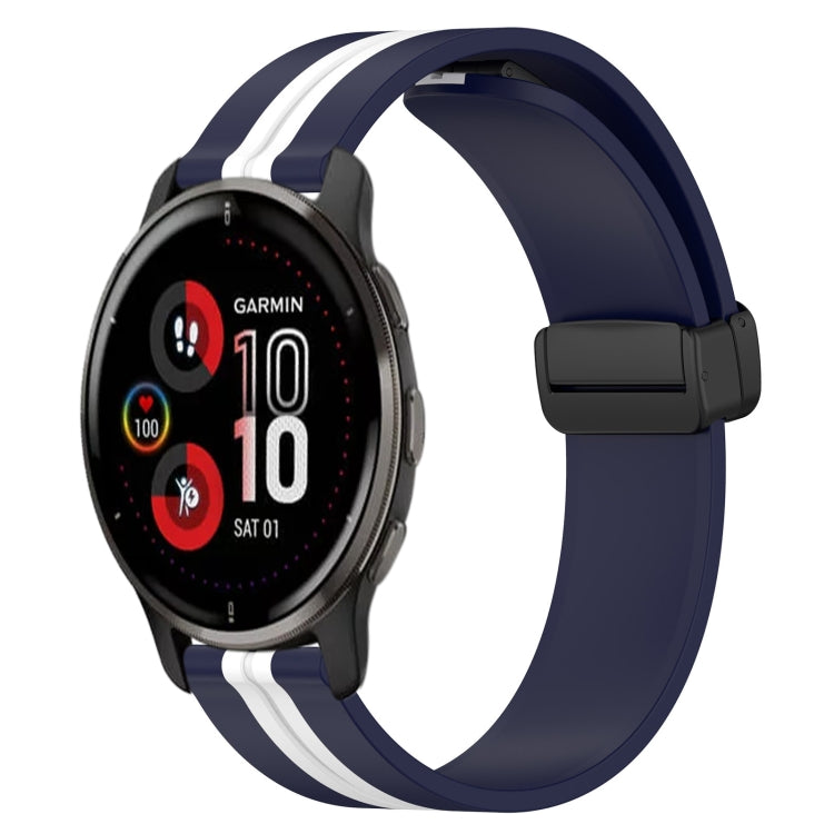 Cinturino in silicone con chiusura magnetica pieghevole da 20 mm, For Garmin Vivomove Sport, For Garmin Venu 2 Plus
