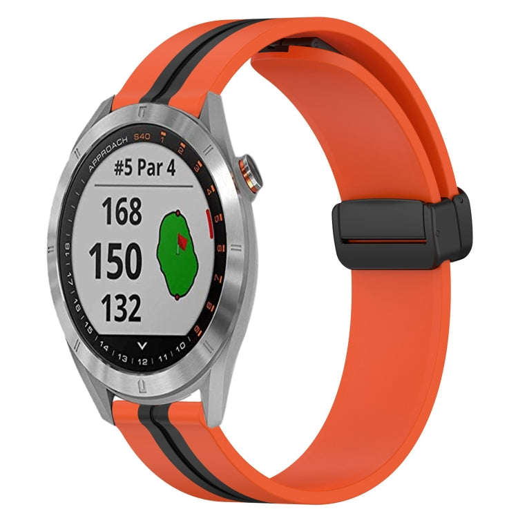 Cinturino in silicone con chiusura magnetica pieghevole da 20 mm, For Garmin Approach S40, For Garmin Forerunner 158