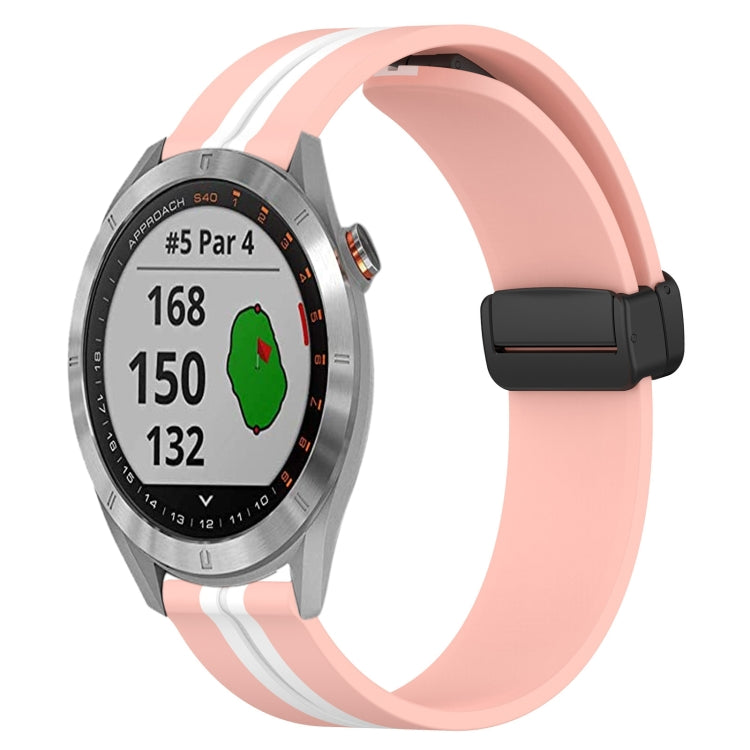 Cinturino in silicone con chiusura magnetica pieghevole da 20 mm, For Garmin Approach S40, For Garmin Forerunner 158