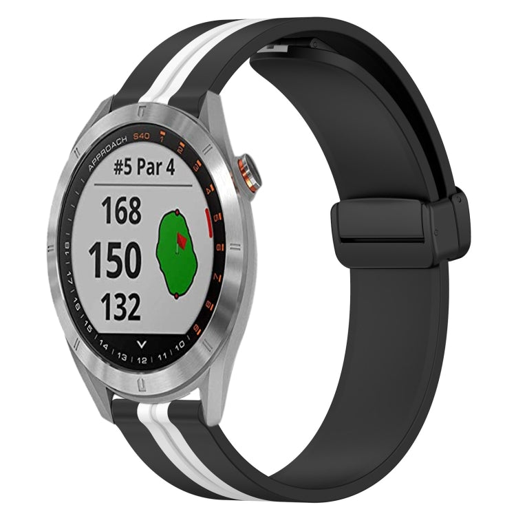 Cinturino in silicone con chiusura magnetica pieghevole da 20 mm, For Garmin Approach S40, For Garmin Forerunner 158