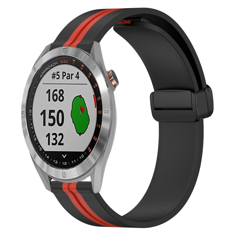 Cinturino in silicone con chiusura magnetica pieghevole da 20 mm, For Garmin Approach S40, For Garmin Forerunner 158