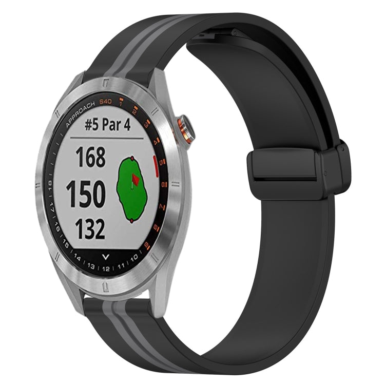 Cinturino in silicone con chiusura magnetica pieghevole da 20 mm, For Garmin Approach S40, For Garmin Forerunner 158
