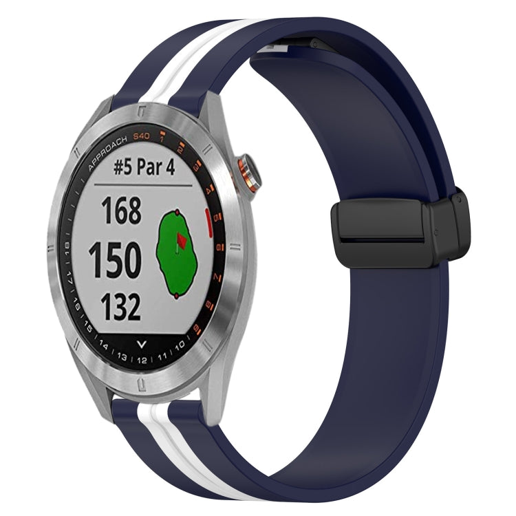Cinturino in silicone con chiusura magnetica pieghevole da 20 mm, For Garmin Approach S40, For Garmin Forerunner 158