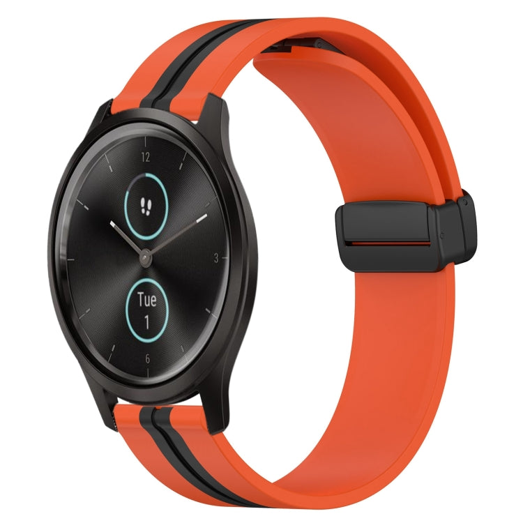 Cinturino in silicone con chiusura magnetica pieghevole da 20 mm, For Garmin Garminmove Style, For Garmin Forerunner 645 Music