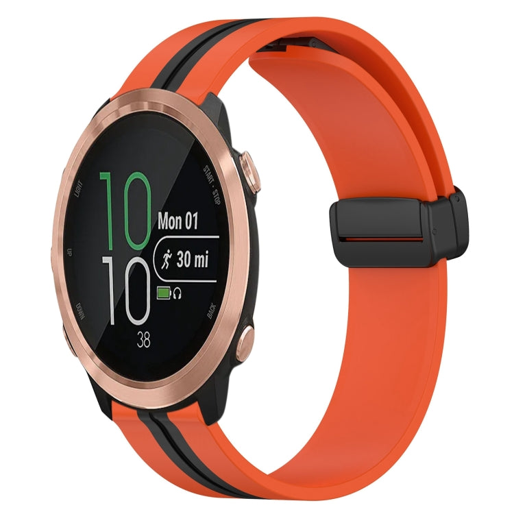 Cinturino in silicone con chiusura magnetica pieghevole da 20 mm, For Garmin Garminmove Style, For Garmin Forerunner 645 Music