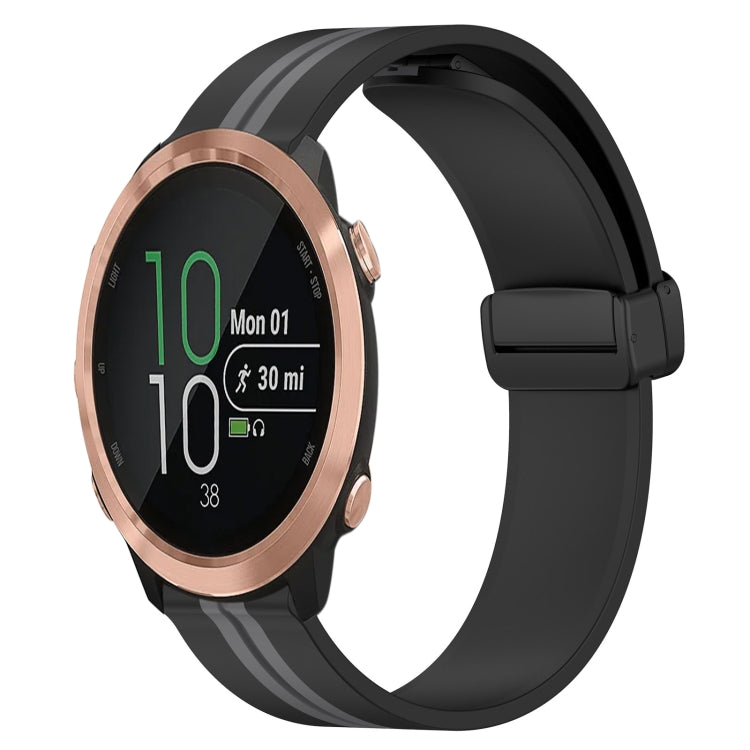 Cinturino in silicone con chiusura magnetica pieghevole da 20 mm, For Garmin Garminmove Style, For Garmin Forerunner 645 Music