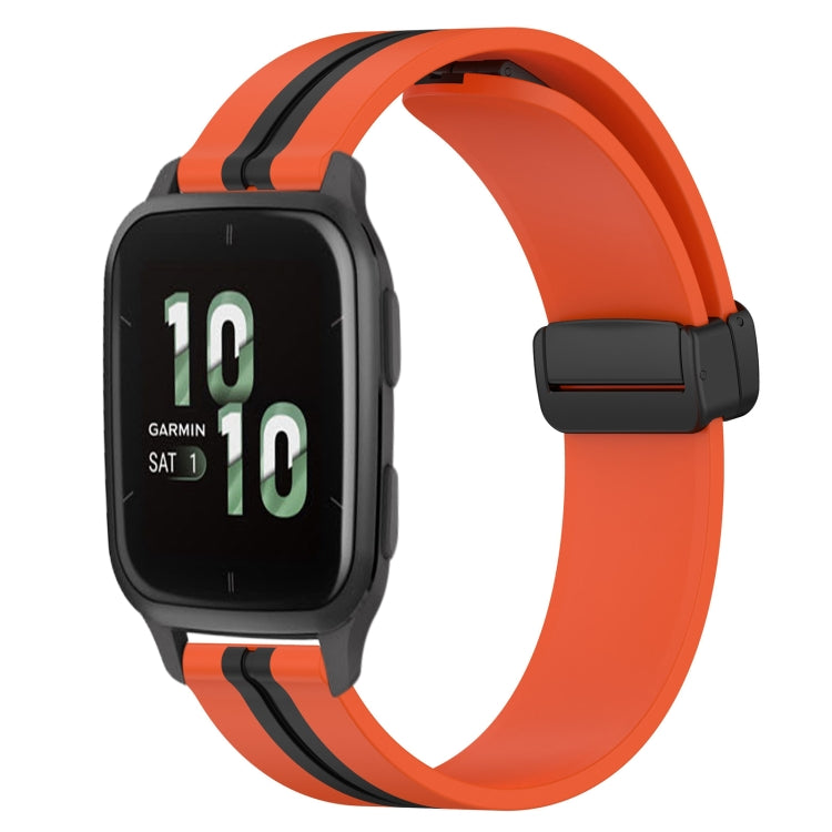 Cinturino in silicone con chiusura magnetica pieghevole da 20 mm, For Garmin Forerunner Sq2, For Garmin Forerunner Sq2 Music