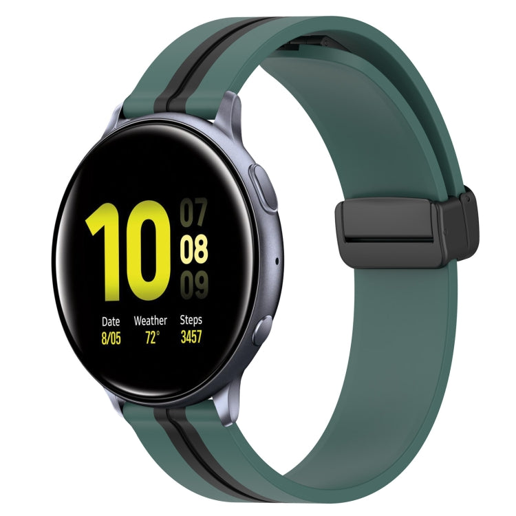 Cinturino in silicone con chiusura magnetica pieghevole da 20 mm, For Samsung Galaxy Watch Active 2 40mm, For Samsung Galaxy Watch Active 2 44mm