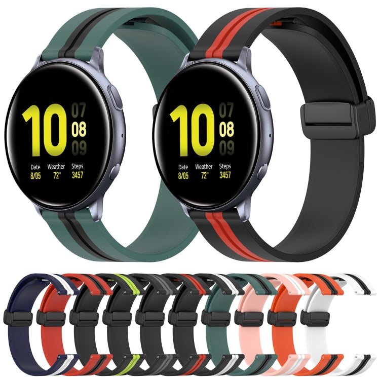 Cinturino in silicone con chiusura magnetica pieghevole da 20 mm, For Samsung Galaxy Watch Active 2 40mm, For Samsung Galaxy Watch Active 2 44mm