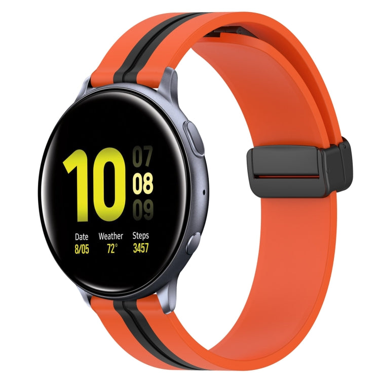 Cinturino in silicone con chiusura magnetica pieghevole da 20 mm, For Samsung Galaxy Watch Active 2 40mm, For Samsung Galaxy Watch Active 2 44mm