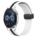 Cinturino in silicone con chiusura magnetica pieghevole da 20 mm, For Huawei Watch GT3 Pro 43mm, For Huawei Watch GT3 42mm
