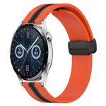 Cinturino in silicone con chiusura magnetica pieghevole da 20 mm, For Huawei Watch GT3 Pro 43mm, For Huawei Watch GT3 42mm