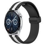 Cinturino in silicone con chiusura magnetica pieghevole da 20 mm, For Huawei Watch GT3 Pro 43mm, For Huawei Watch GT3 42mm