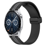 Cinturino in silicone con chiusura magnetica pieghevole da 20 mm, For Huawei Watch GT3 Pro 43mm, For Huawei Watch GT3 42mm
