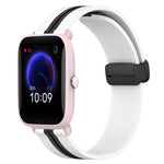 Cinturino in silicone con chiusura magnetica pieghevole da 20 mm, For Amazfit Pop Pro, For Amazfit Pop