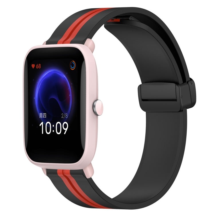 Cinturino in silicone con chiusura magnetica pieghevole da 20 mm, For Amazfit Pop Pro, For Amazfit Pop