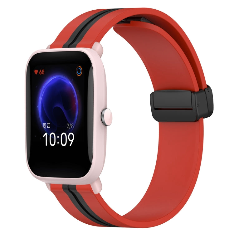 Cinturino in silicone con chiusura magnetica pieghevole da 20 mm, For Amazfit Pop Pro, For Amazfit Pop