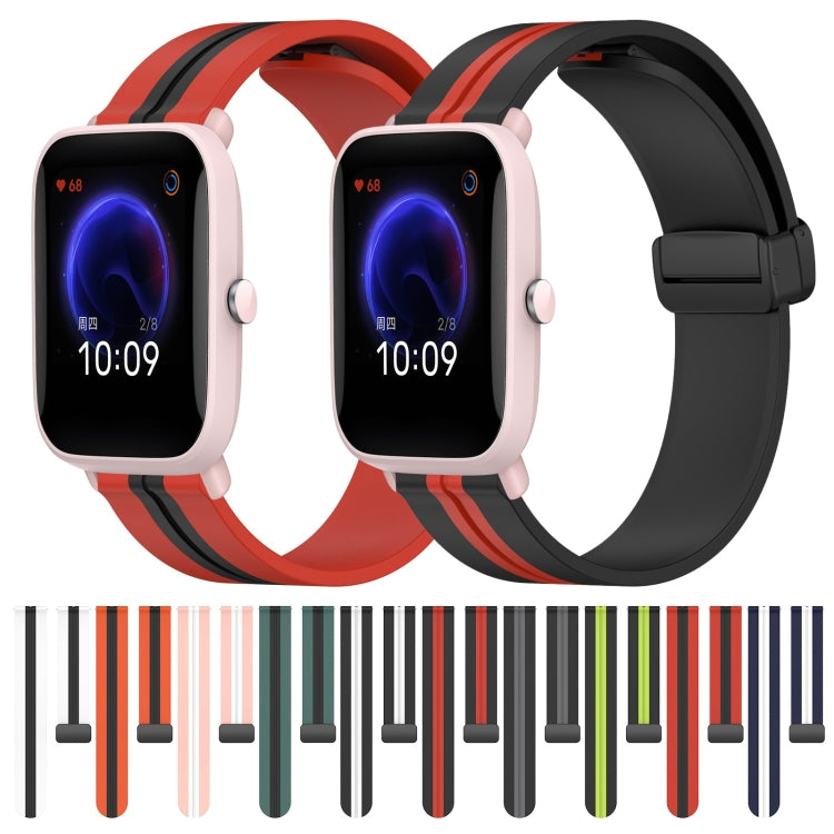Cinturino in silicone con chiusura magnetica pieghevole da 20 mm, For Amazfit Pop Pro, For Amazfit Pop