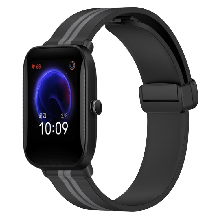 Cinturino in silicone con chiusura magnetica pieghevole da 20 mm, For Amazfit Pop Pro, For Amazfit Pop