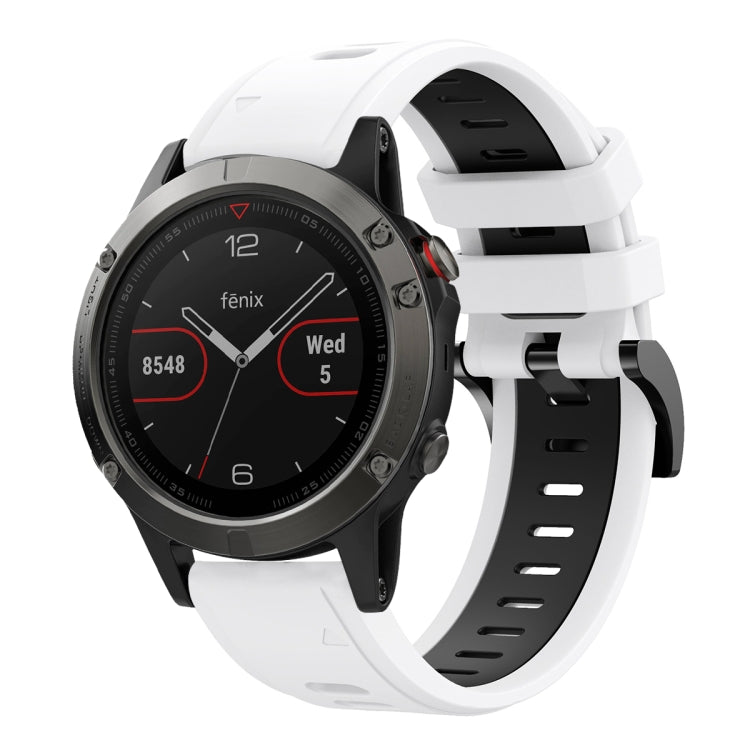 Cinturino sportivo silicone bicolore 22 mm per Garmin Fenix 5