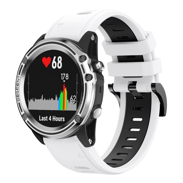 Cinturino sportivo in silicone bicolore 22mm per Garmin Quatix 5