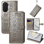 Custodia per telefono in pelle goffrata gatto e cane, For Huawei Nova 10, For Sony Xperia 5 IV, For Xiaomi Redmi Note 11T