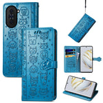 Custodia per telefono in pelle goffrata gatto e cane, For Huawei Nova 10, For Sony Xperia 5 IV, For Xiaomi Redmi Note 11T