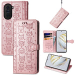 Custodia per telefono in pelle goffrata gatto e cane, For Huawei Nova 10, For Sony Xperia 5 IV, For Xiaomi Redmi Note 11T