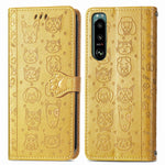 Custodia per telefono in pelle goffrata gatto e cane, For Huawei Nova 10, For Sony Xperia 5 IV, For Xiaomi Redmi Note 11T