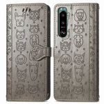 Custodia per telefono in pelle goffrata gatto e cane, For Huawei Nova 10, For Sony Xperia 5 IV, For Xiaomi Redmi Note 11T