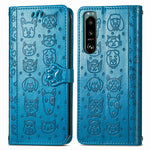 Custodia per telefono in pelle goffrata gatto e cane, For Huawei Nova 10, For Sony Xperia 5 IV, For Xiaomi Redmi Note 11T