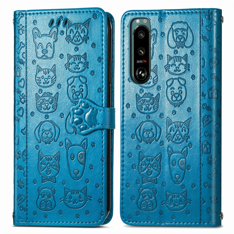 Custodia per telefono in pelle goffrata gatto e cane, For Huawei Nova 10, For Sony Xperia 5 IV, For Xiaomi Redmi Note 11T