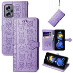 Custodia per telefono in pelle goffrata gatto e cane, For Huawei Nova 10, For Sony Xperia 5 IV, For Xiaomi Redmi Note 11T