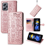 Custodia per telefono in pelle goffrata gatto e cane, For Huawei Nova 10, For Sony Xperia 5 IV, For Xiaomi Redmi Note 11T