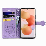 Custodia per telefono in pelle goffrata gatto e cane, For Xiaomi 12T / Redmi K50 Ultra