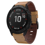 Cinturino per orologio in pelle con fibbia in acciaio da 26 mm, For Garmin Tactix 7 Pro, For Garmin Fenix 6X Pro, For Garmin Fenix 6X Sapphire, For Garmin Fenix 5X Sapphire, For Garmin Fenix 5X Plus, For Garmin Fenix 3 HR, For Garmin Descent MK 2      ...