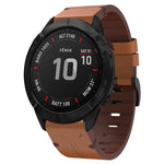 Cinturino per orologio in pelle con fibbia in acciaio da 26 mm, For Garmin Tactix 7 Pro, For Garmin Fenix 6X Pro, For Garmin Fenix 6X Sapphire, For Garmin Fenix 5X Sapphire, For Garmin Fenix 5X Plus, For Garmin Fenix 3 HR, For Garmin Descent MK 2      ...